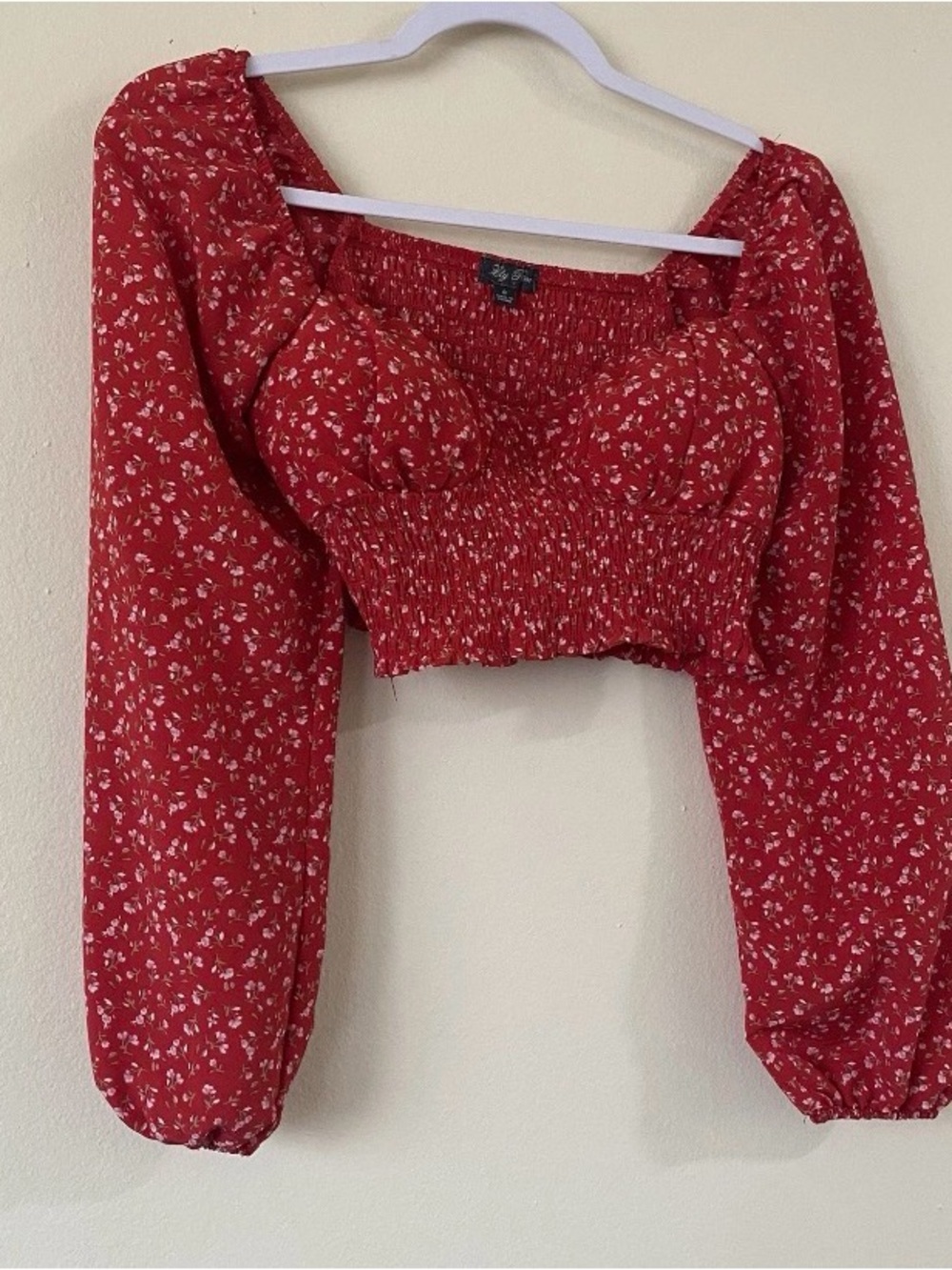 Lily Rose Elegant Floral print Multicolor Top Size S